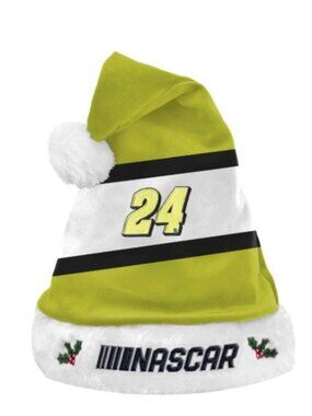 FOCO NASCAR #24 Santa Hat Embroidered Colorblock Racing Holiday Cap Gift Race